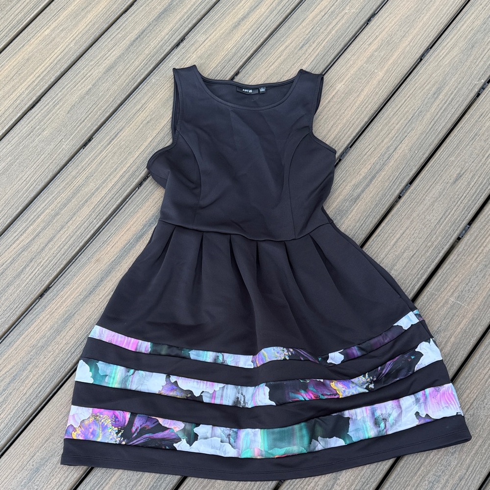 Apt. 9 Black and Purple Kids Formal Dress